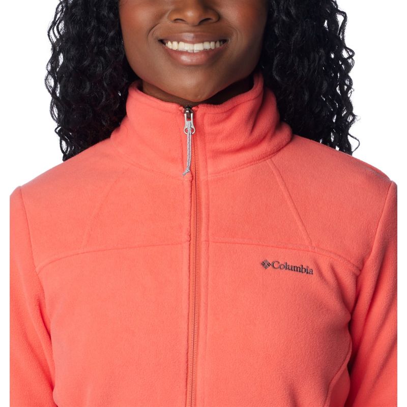 Womens red columbia fleece jacket top