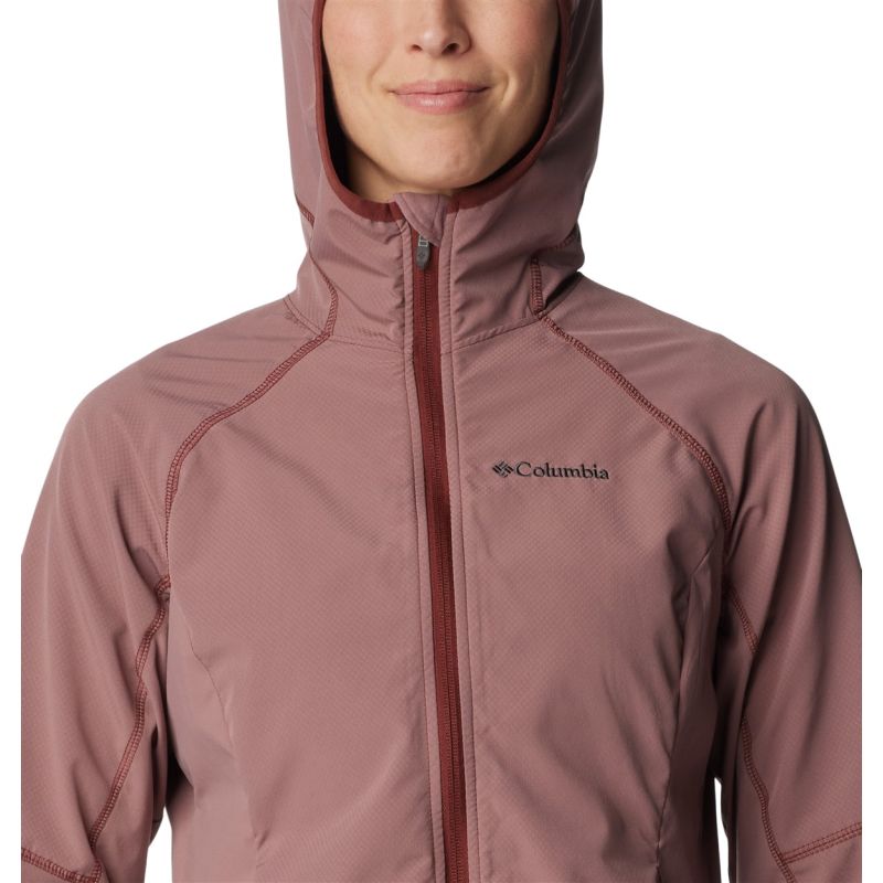 Kurtka softshellowa damska Columbia Sweet As Softshell Hoodie Fig