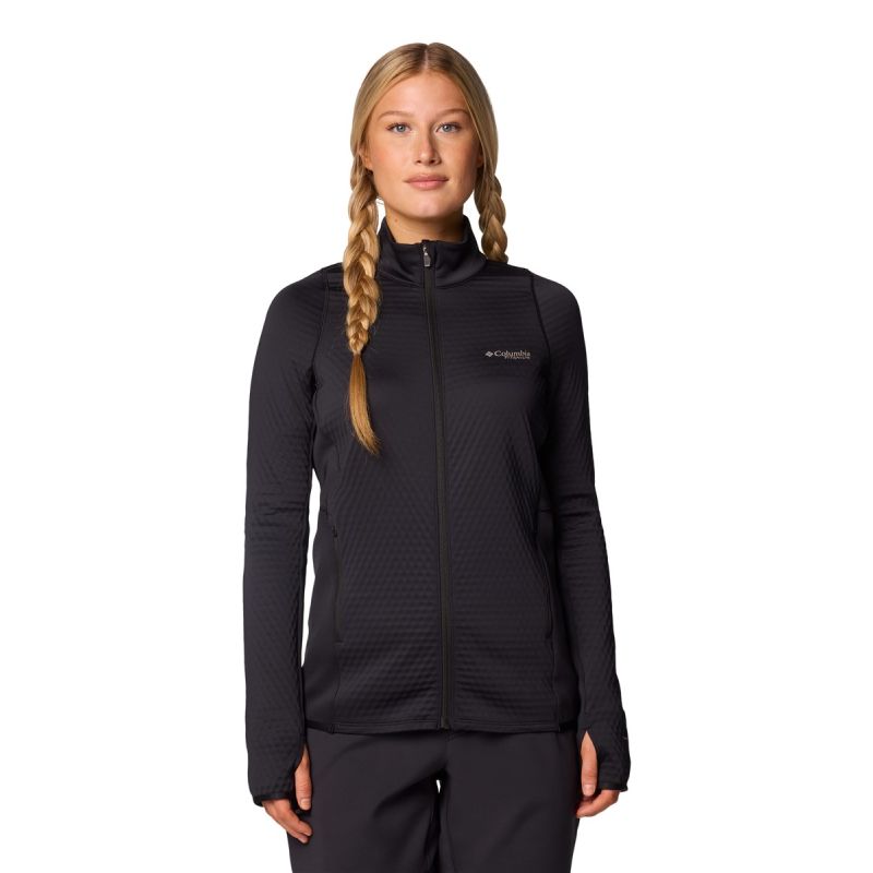 Polar szybkoschn cy damski Columbia Crystal Leaf Omni Heat Helix Full Zip Black