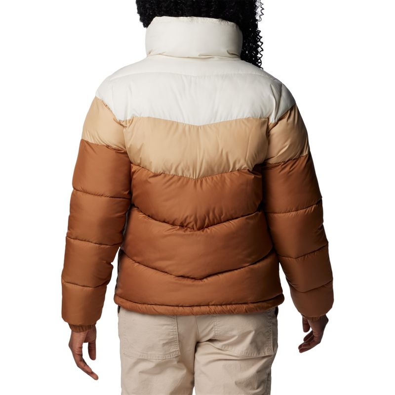 Kurtka ocieplana damska Columbia Puffect II Colorblock Jacket Camel Brown