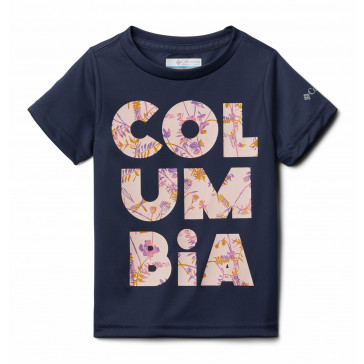 Szybkoschnąca koszulka dziewczęca Columbia z filtrem UV Petit Pond™ Graphic S/S Tee