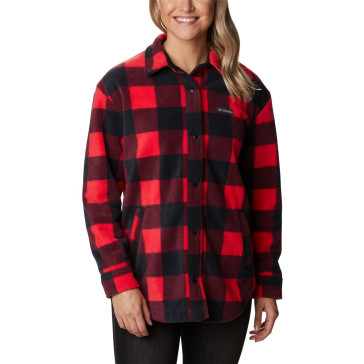Koszula polarowa damska Columbia Benton Springs™ Shirt Jacket - Red Lily