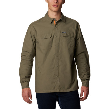 Koszula bawełniana z podszewką męska Columbia Landroamer™ Lined Shirt - Stone Green