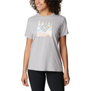 Koszulka szybkoschnąca damska Columbia Sun Trek™ S/S Graphic Tee - Columbia Grey