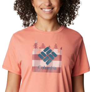 Koszulka szybkoschnąca damska Columbia Sun Trek™ S/S Graphic Tee - Faded Peach