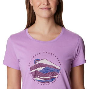 Koszulka z bawełną damska Columbia Daisy Days™ S/S Graphic Tee - Gumdrop