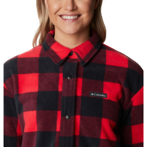 Koszula polarowa damska Columbia Benton Springs™ Shirt Jacket - Red Lily