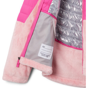 Kurtka ocieplana dziewczęca Columbia Powder Lite™ Girls Novelty Hooded Jacket - Pink Ice