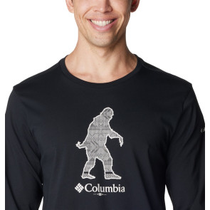 Bluza bawełniana męska Columbia Seasonal Logo L/S Tee - Black