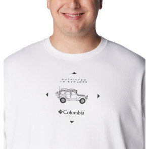 Bluza z bawełniana męska Columbia Duxbery™ Relaxed L/S Tee Nadrozmiar - White